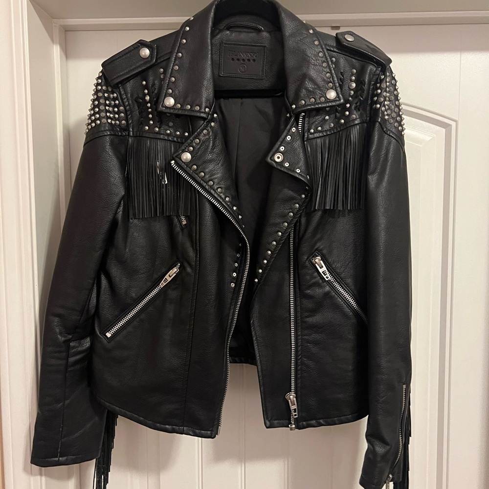 Black Studded Leather Jacket
